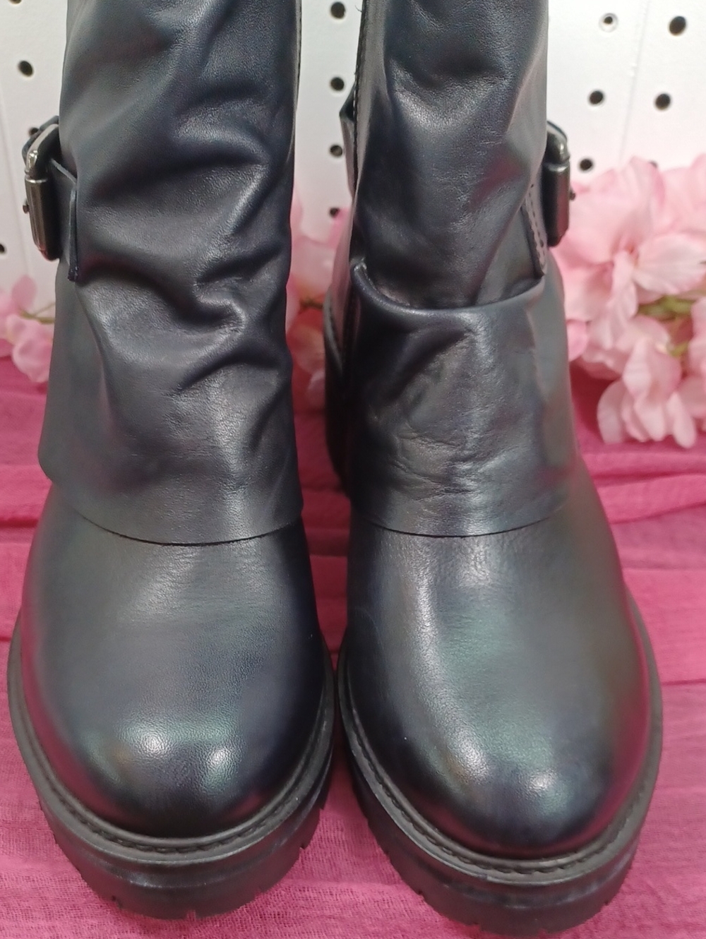 Vintage Foundry Leather Moto Boots Nwob - image 4